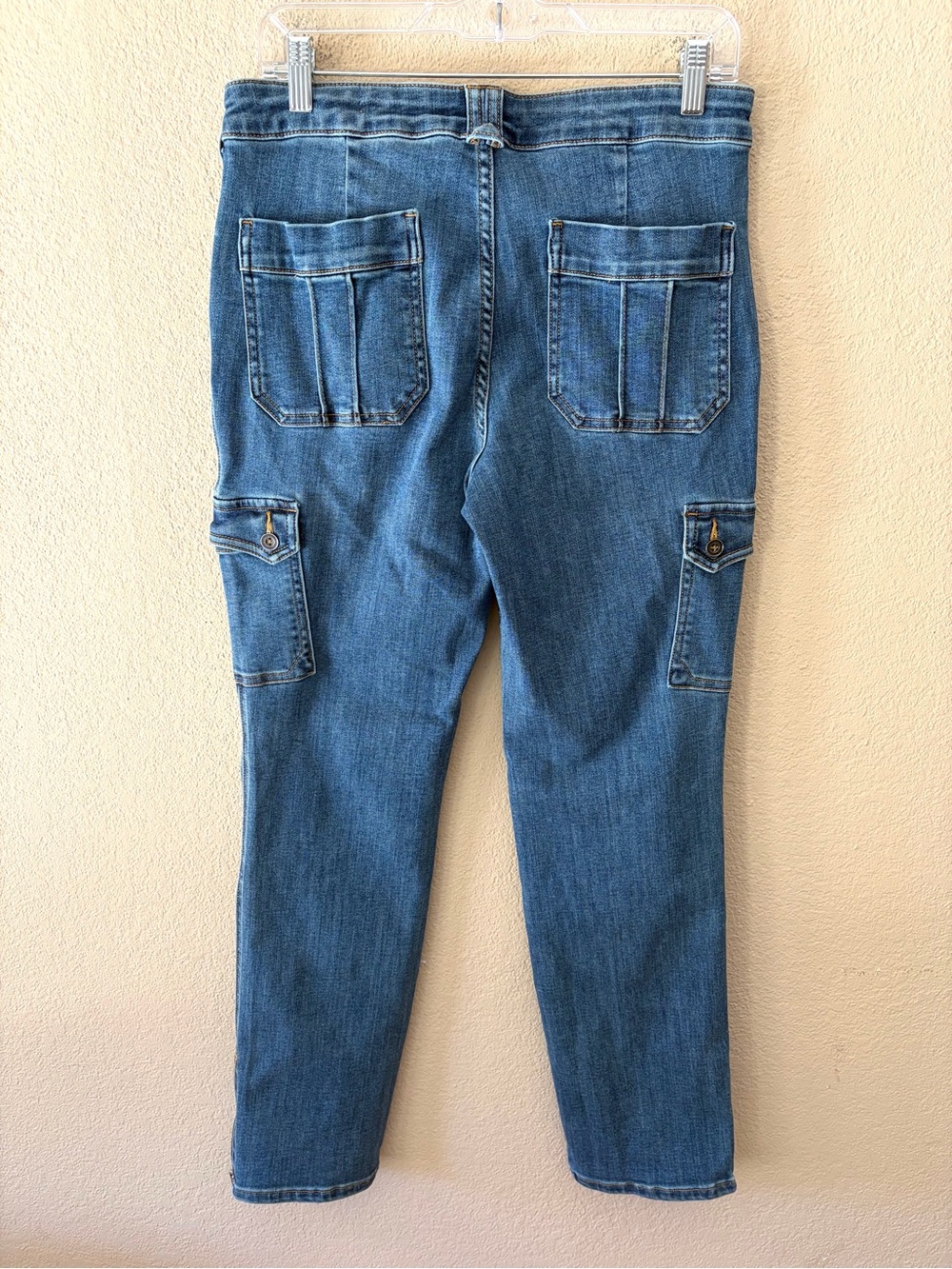 Anthropologie Pilcro Mid-Rise Slim Straight Cargo Jeans 30 TALL - Picture 3 of 12